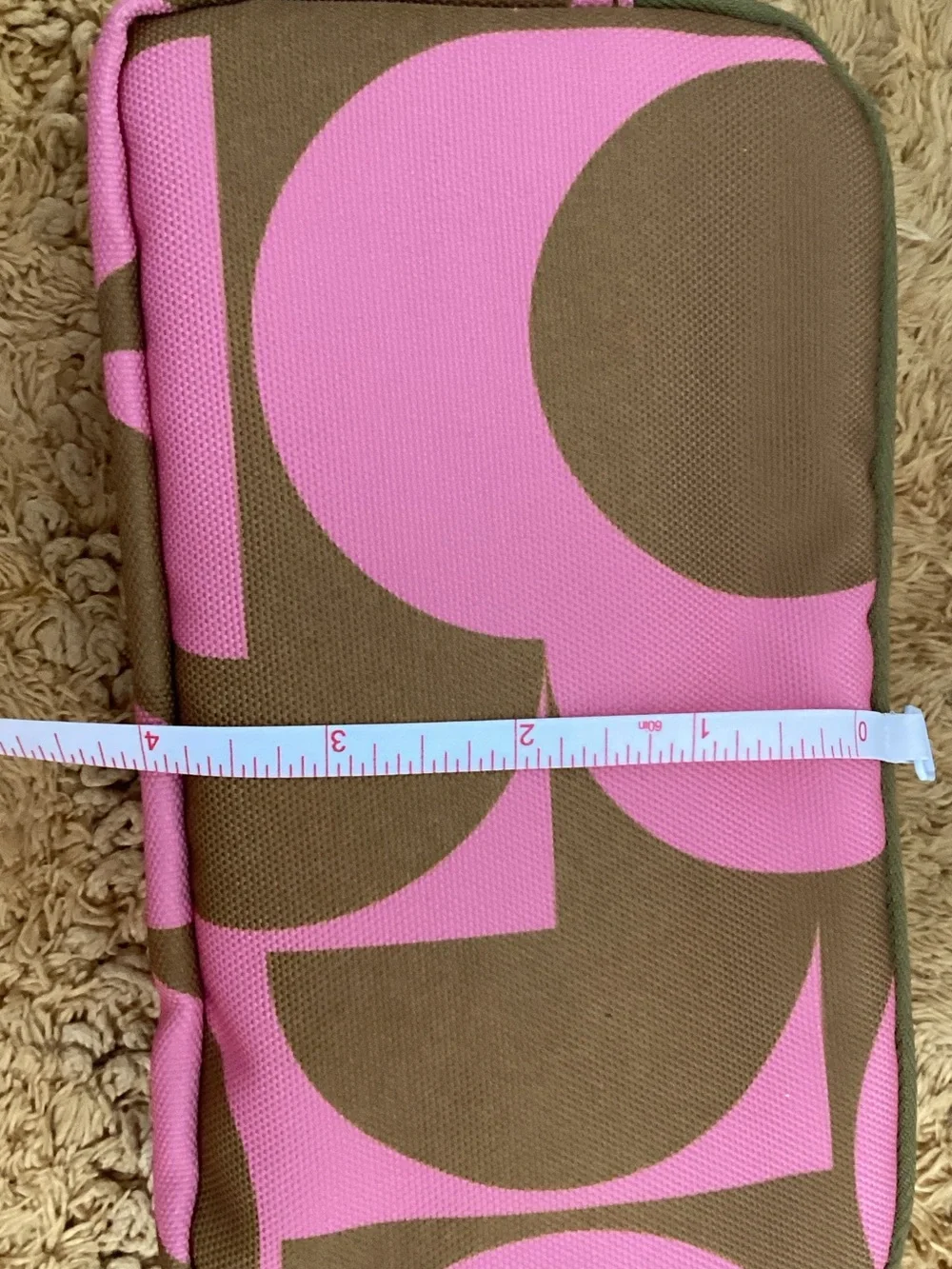 Orla Kiely Pink and Brown Retro Flower Crossbody Pouch